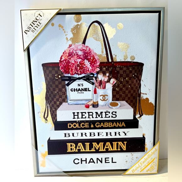 NWT Fashion and Glam “Desserts and Books” canvas wall art - Picture 1 of 7